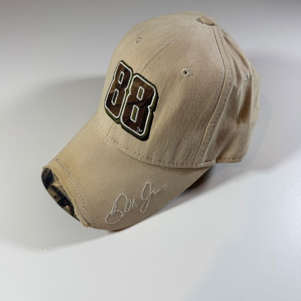Winner's Circle NASCAR Hat Mens OSFM Tan Good Dale Jr 88 Camo Distressed Cap